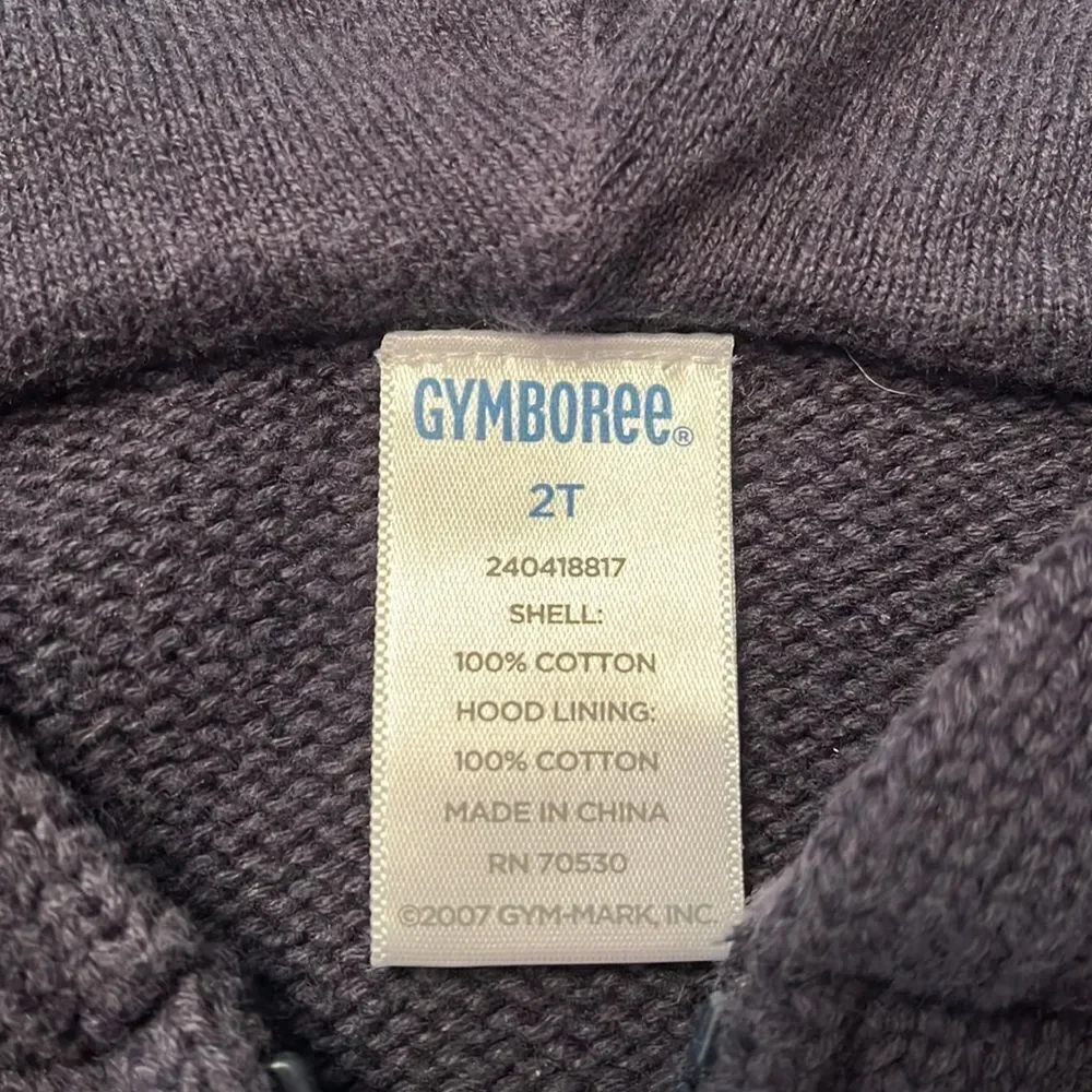 Gymboree Gray Lined Pants and‎ Gray/Navy Zip Up Hoodie 2T